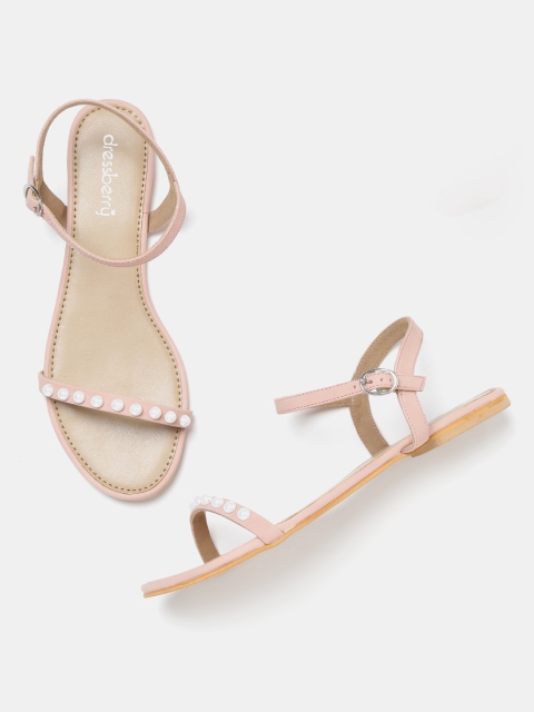

DressBerry Women Beige Embellished Flats