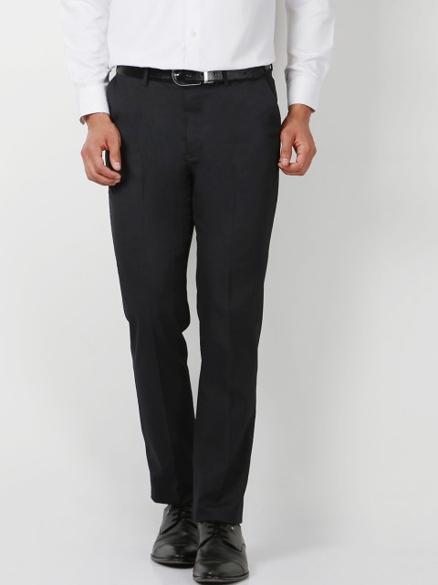 

Peter England Men Black Slim Fit Solid Chinos