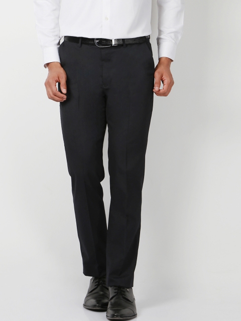 

Peter England Men Black Slim Fit Solid Chinos