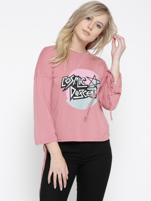 

ONLY Women Pink Printed Boxy Top