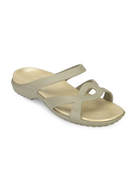 

Crocs Women Nude Meleen Twist Lightweight Croslite Slip-Ons