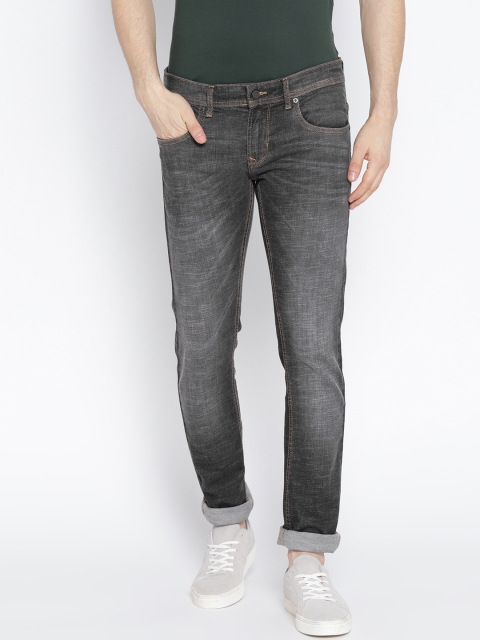 

Peter England Casuals Men Grey Slim Fit Mid-Rise Clean Look Stretchable Jeans