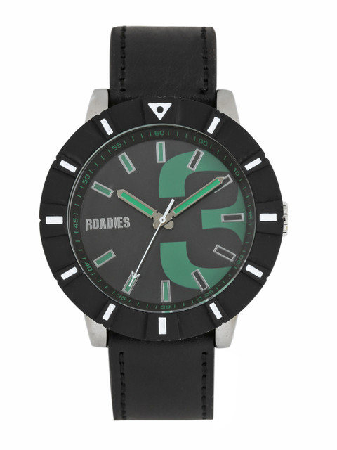 

Roadies Men Black & Green Analogue Watch R7016GE