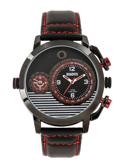 

Roadies Men Black Analogue Watch R7015RE