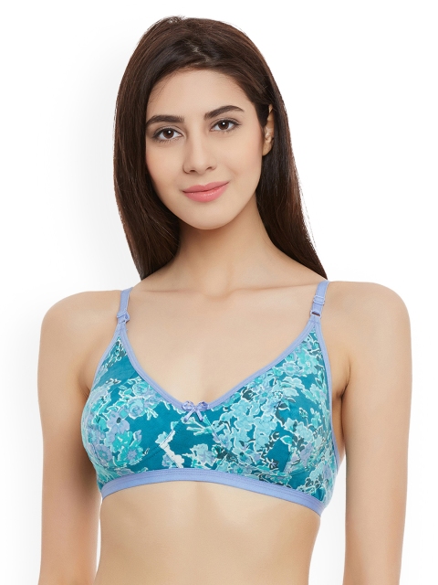

Clovia Green Printed Non-Wired Non Padded Everyday Bra BR0925P1740C