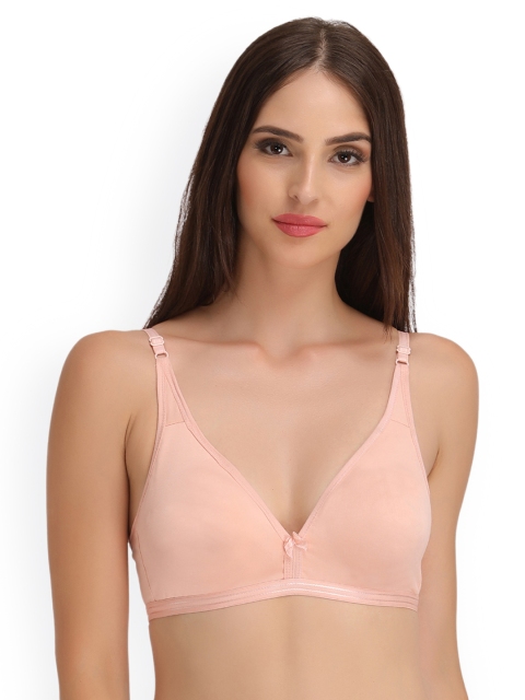 

Clovia Non-Padded Non-Wired Plunge Bra, Pink