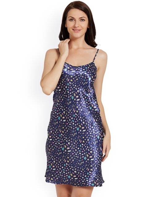 

Blush By PrettySecrets Blue Printed Nightdress