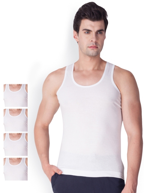 

LUX VENUS Pack of 5 Innerwear Vests VENUS_WH_RN, White