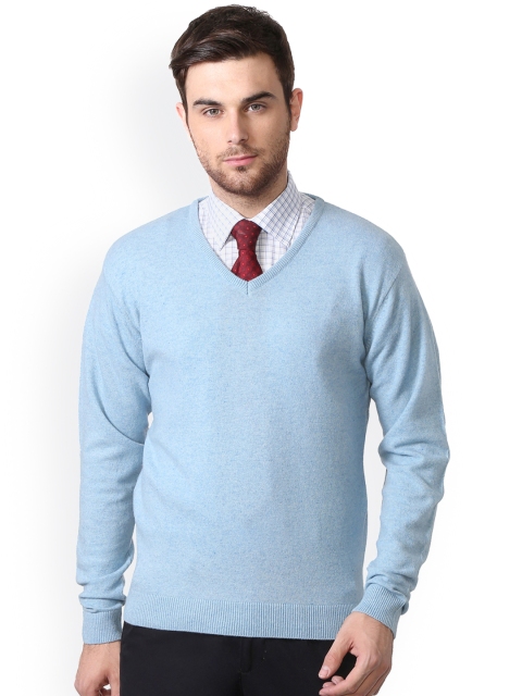

Peter England Casuals Men Blue Woollen Pullover
