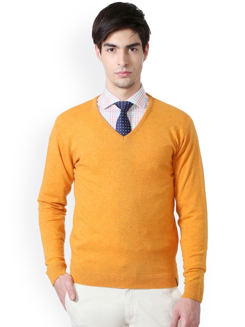 

Peter England Casuals Men Yellow Solid Woollen Pullover