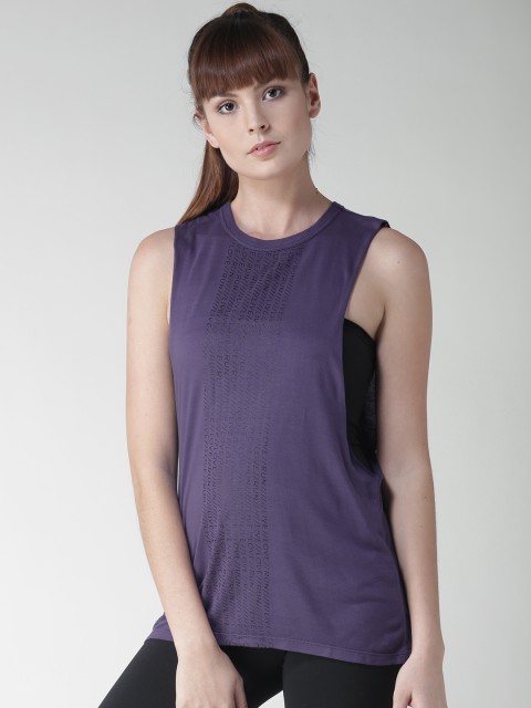 

Aeropostale Women Purple Printed Top