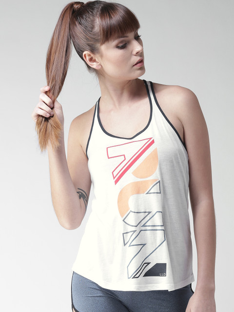 

Aeropostale Women White Printed Tank Top