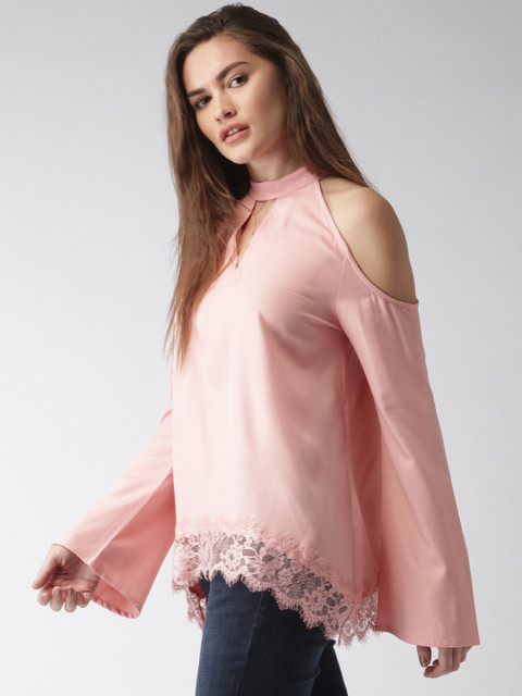 

Mast & Harbour Women Pink Solid Top