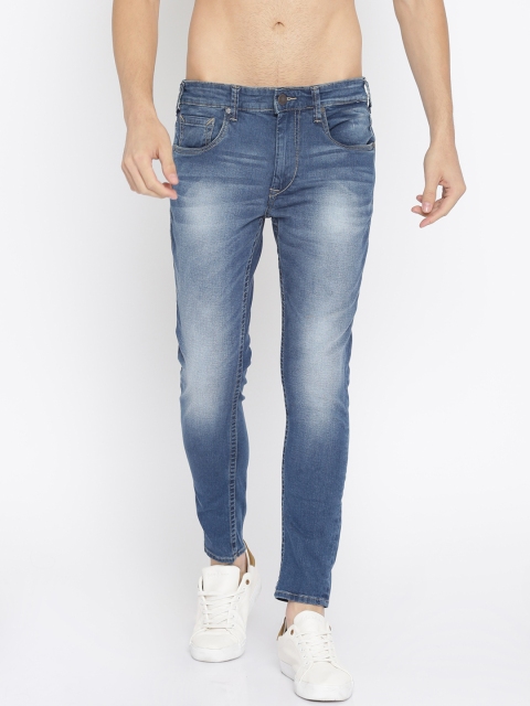 

Moda Rapido Men Blue Skinny Fit Cropped Mid-Rise Clean Look Stretchable Jeans
