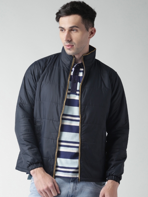 

Harvard Men Navy Solid Puffer Jacket, Navy blue