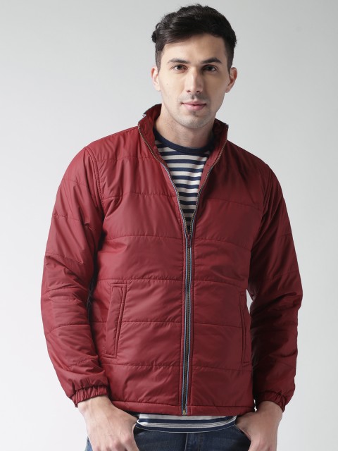 

Harvard Men Rust Red Solid Padded Jacket