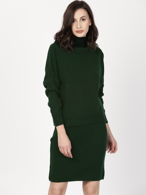 

ether Women Green Solid Pullover