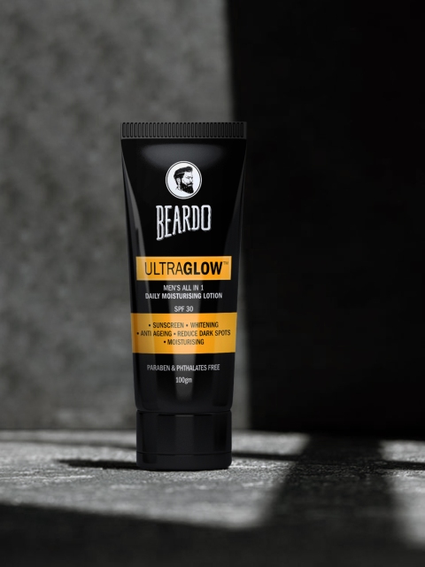 

BEARDO Men Ultraglow Daily Moisturising Lotion with SPF 30 100g, Black