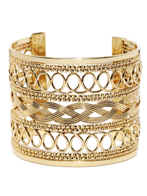 

Golden Peacock Gold-Toned Cuff Bracelet