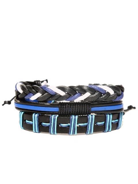 

Golden Peacock Unisex Set of 3 Bracelets, Black