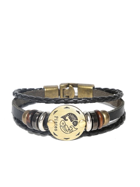 

Golden Peacock Unisex Black Braided Bracelet