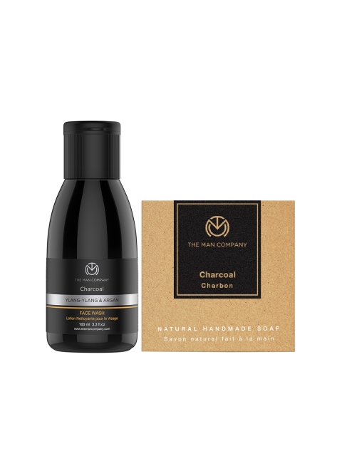 

THE MAN COMPANY Charcoal Express Combo Set of Face Wash and Body Soap 100 ml, White