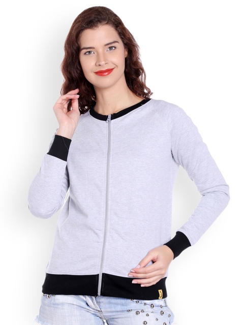 

Campus Sutra Women Grey Solid Jacket