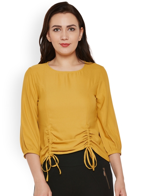 

Oxolloxo Women Mustard Yellow Solid Top