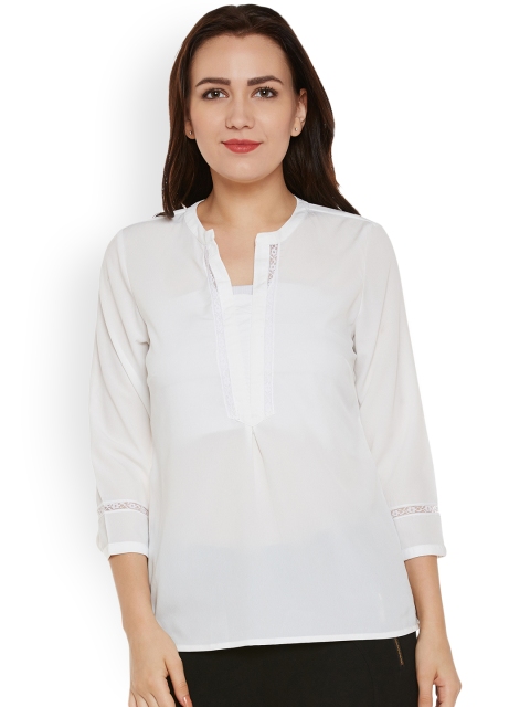 

Oxolloxo Women White Solid Top