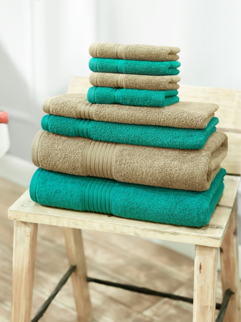 

swiss republic Set of 8 Cotton 600 GSM Towels, Olive