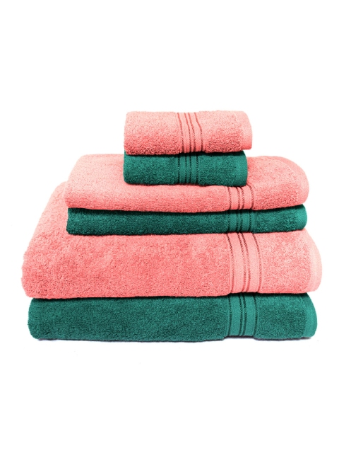 

swiss republic Set of 6 Cotton 600 GSM Towels, Peach