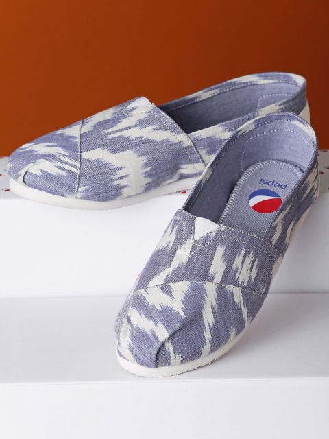 

Pepsi Women Blue Boho Ikat Print Slip-On Sneakers