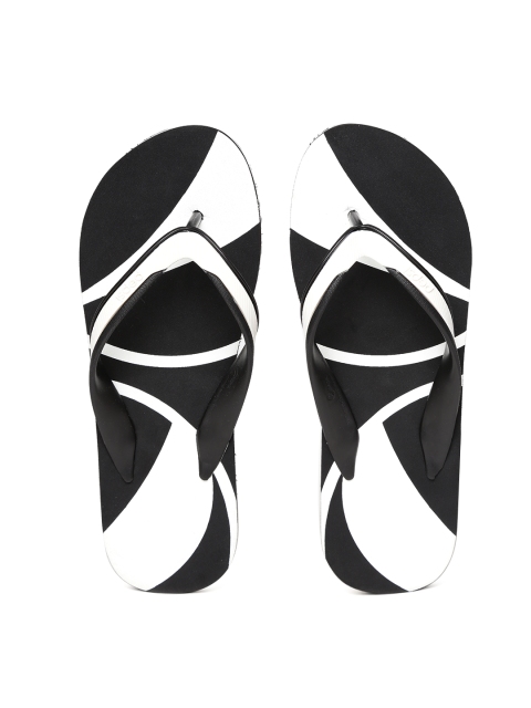 

Pepsi Men Black & White Printed Bounce Two-Tone Flip-Flops