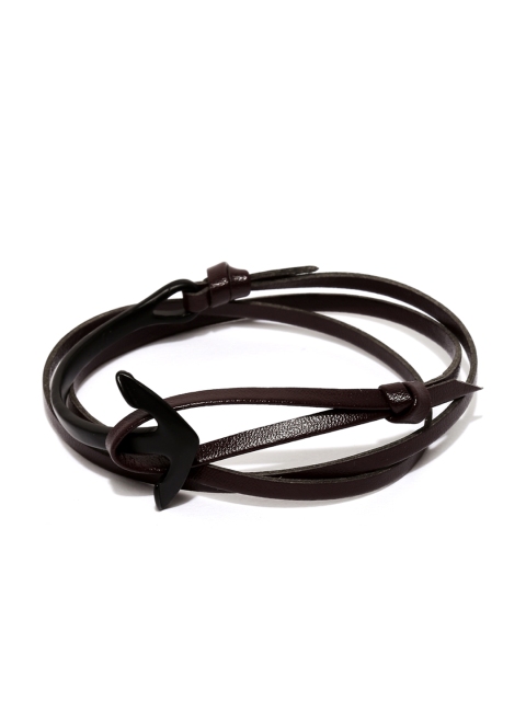 

The Bro Code Unisex Brown Wraparound Anchor Bracelet