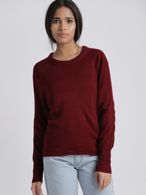 

Chemistry Women Maroon Solid Pullover