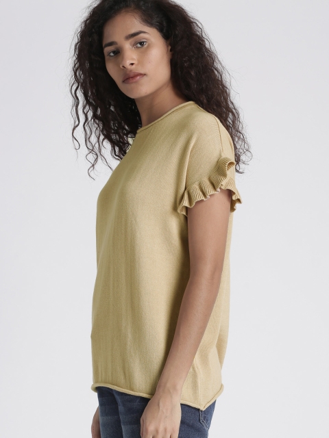 

Chemistry Women Beige Solid Pullover
