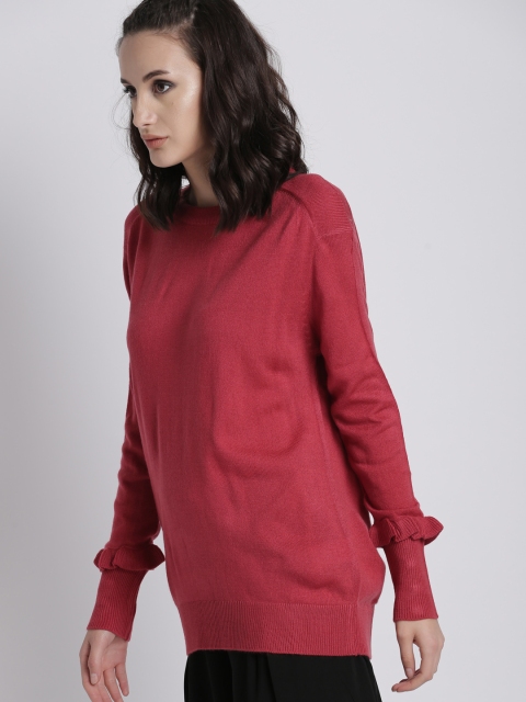 

Chemistry Women Pink Solid Pullover