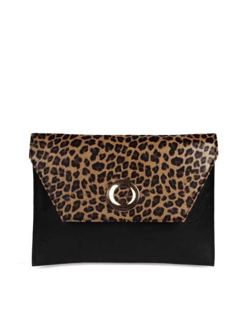 

Berrypeckers Women Black & Brown Clutch