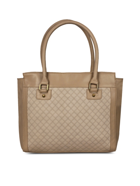

Berrypeckers Beige Self Design Handheld Bag