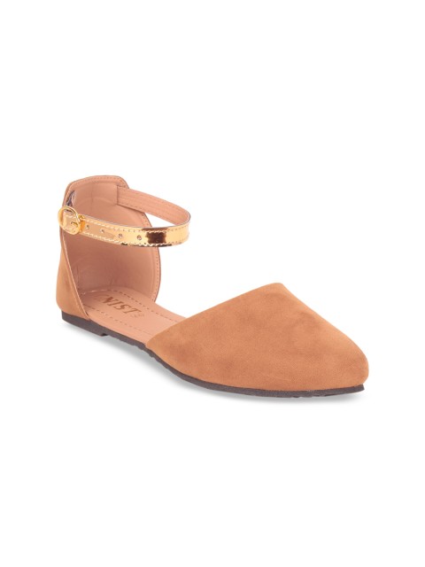 

GNIST Women Tan Brown Solid Ballerinas