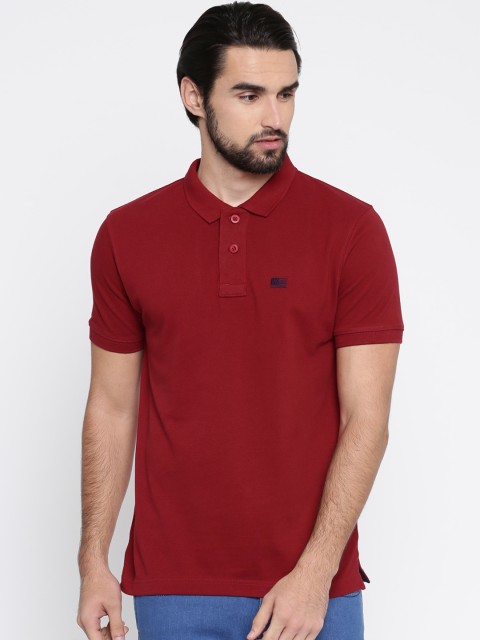 

Wrangler Men Red Solid Polo Collar T-shirt