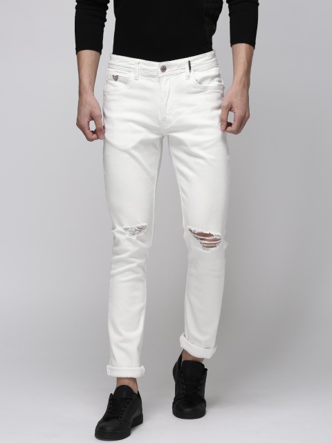 

Ecko Unltd Men White Slim Fit Mid-Rise Slash Knee Stretchable Jeans