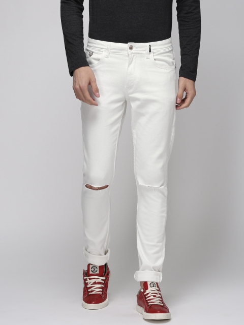 

Ecko Unltd Men White Super Slim Fit Mid-Rise Slash Knee Stretchable Jeans