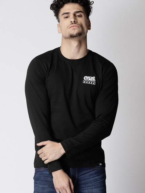

Ecko Unltd Men Black Solid Round Neck T-shirt