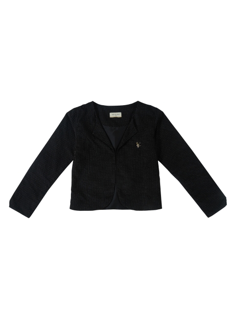 

Gini and Jony Girls Black Printed Tailored Jacket