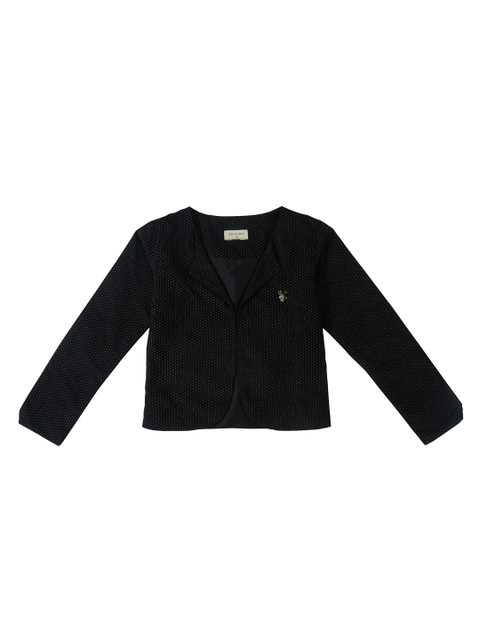 

Gini and Jony Girls Black Printed Tailored Jacket