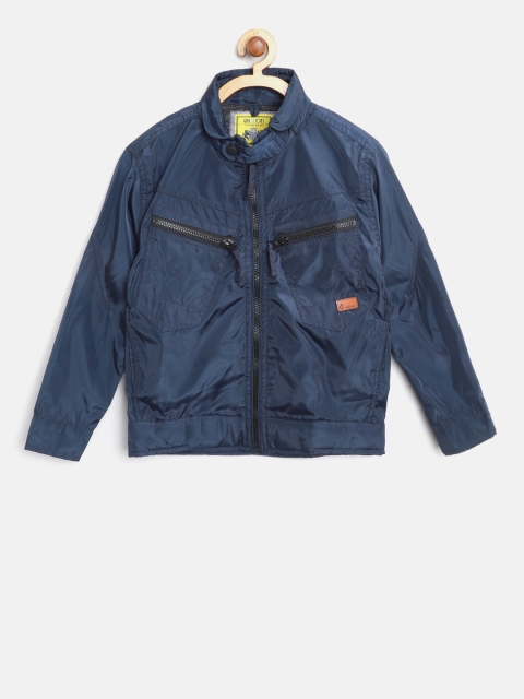 

Gini and Jony Boys Navy Blue Solid Tailored Jacket