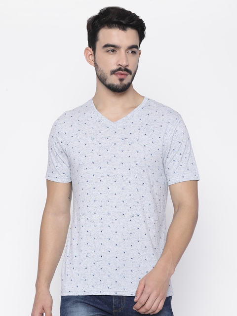 

Fame Forever by Lifestyle Men Blue Printed V-Neck T-Shirt