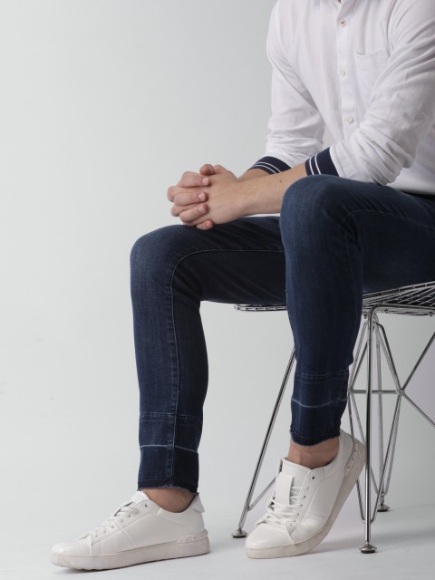 

Mast & Harbour Men Blue Skinny Fit Mid-Rise Clean Look Stretchable Jeans