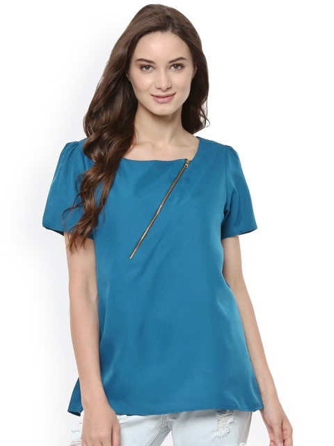 

Pannkh Women Blue Solid Top